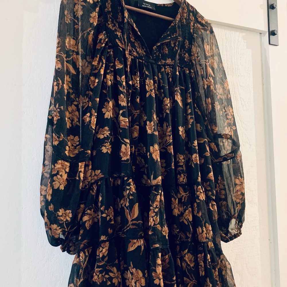 VICI Floral Bohemian Babydoll Tunic Dress XS